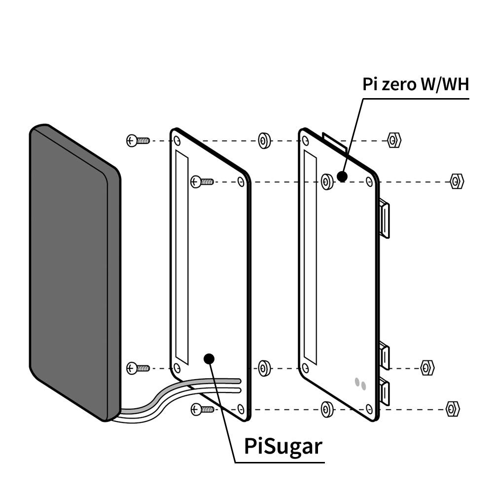 Pisugar 1200 mAh Lithium Battery Power Module for Raspberry Pi-Zero, Pi-Zero ...