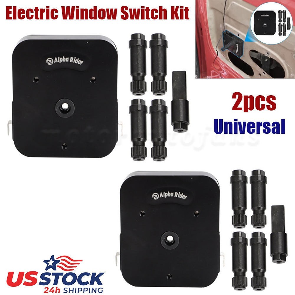 2PCS Universal Electric Window Switch For All Vehicles Power Window Crank Switch