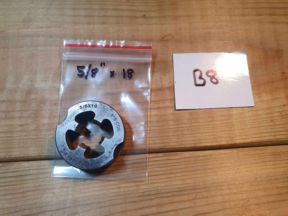 Vintage Simplex Conduit Pipe 5/8" Die Old Engineering Hand Tools Mechanic Thread