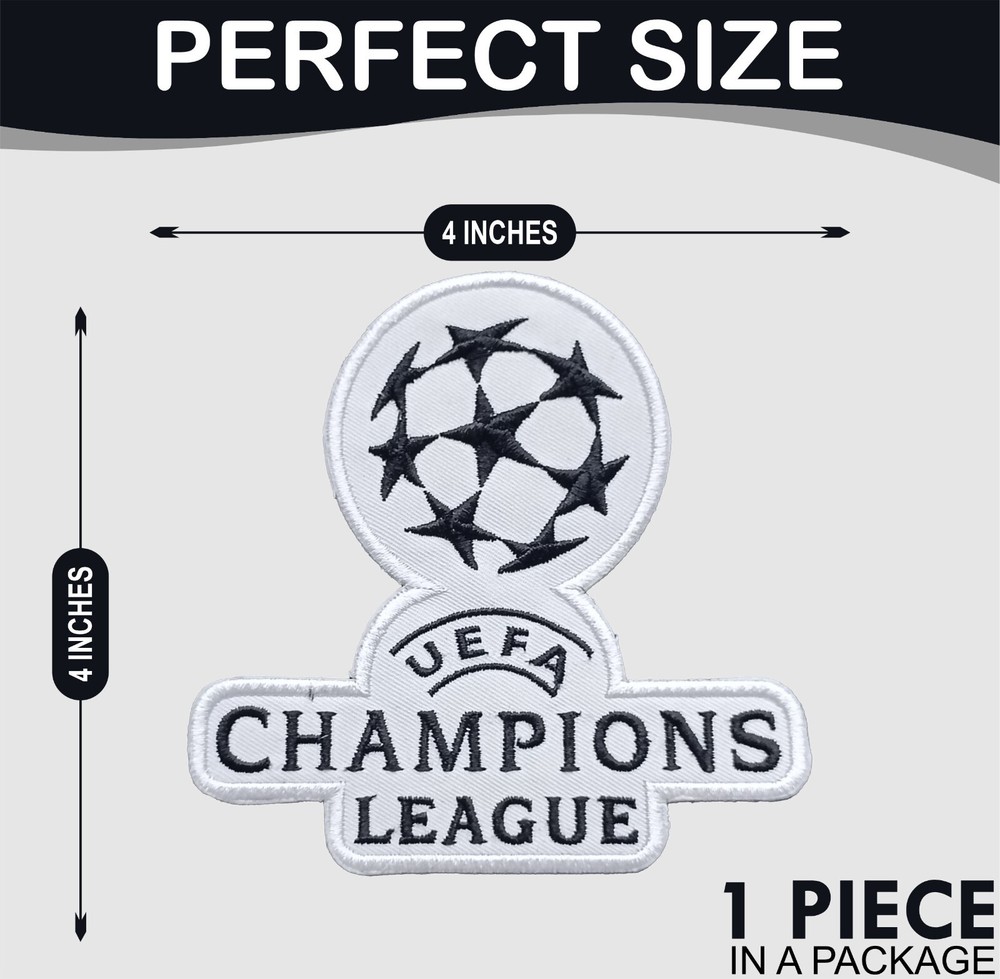 UEFA Champions League Logo Iron On Patch - Sew Patch - Embroidered Patch 4"x4"
