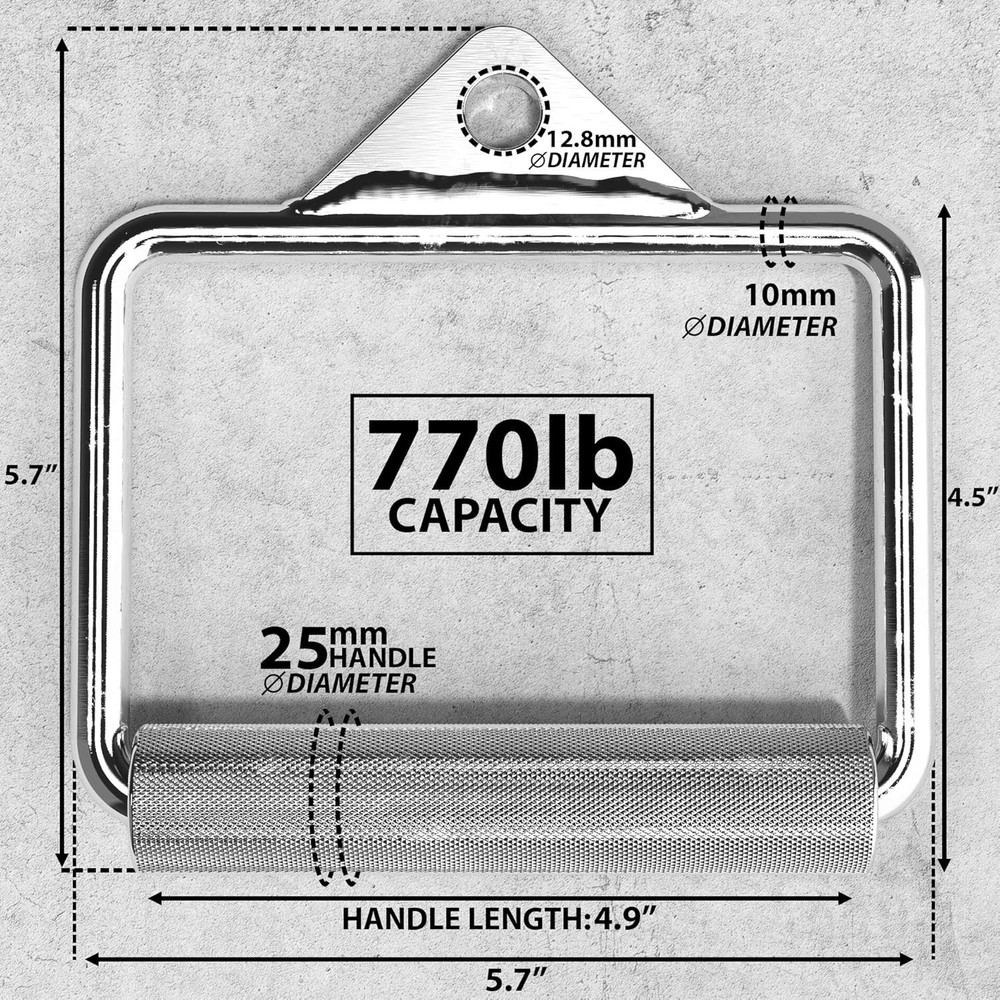 D Handle Cable Attachment – Home Gym Accessory for Cable Machine, D Ring Grip...