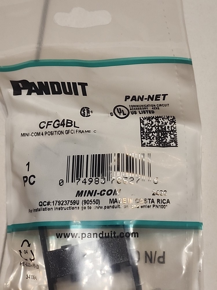 Panduit CFG4BL Mini-Com 4 Position GFCI Frame C NEW