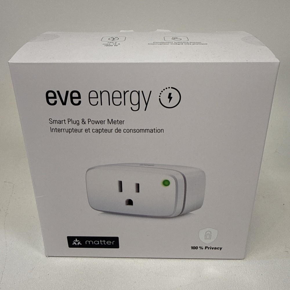 Eve Energy (Matter) - Smart Plug, Power Meter, App And Voice Control, Thread