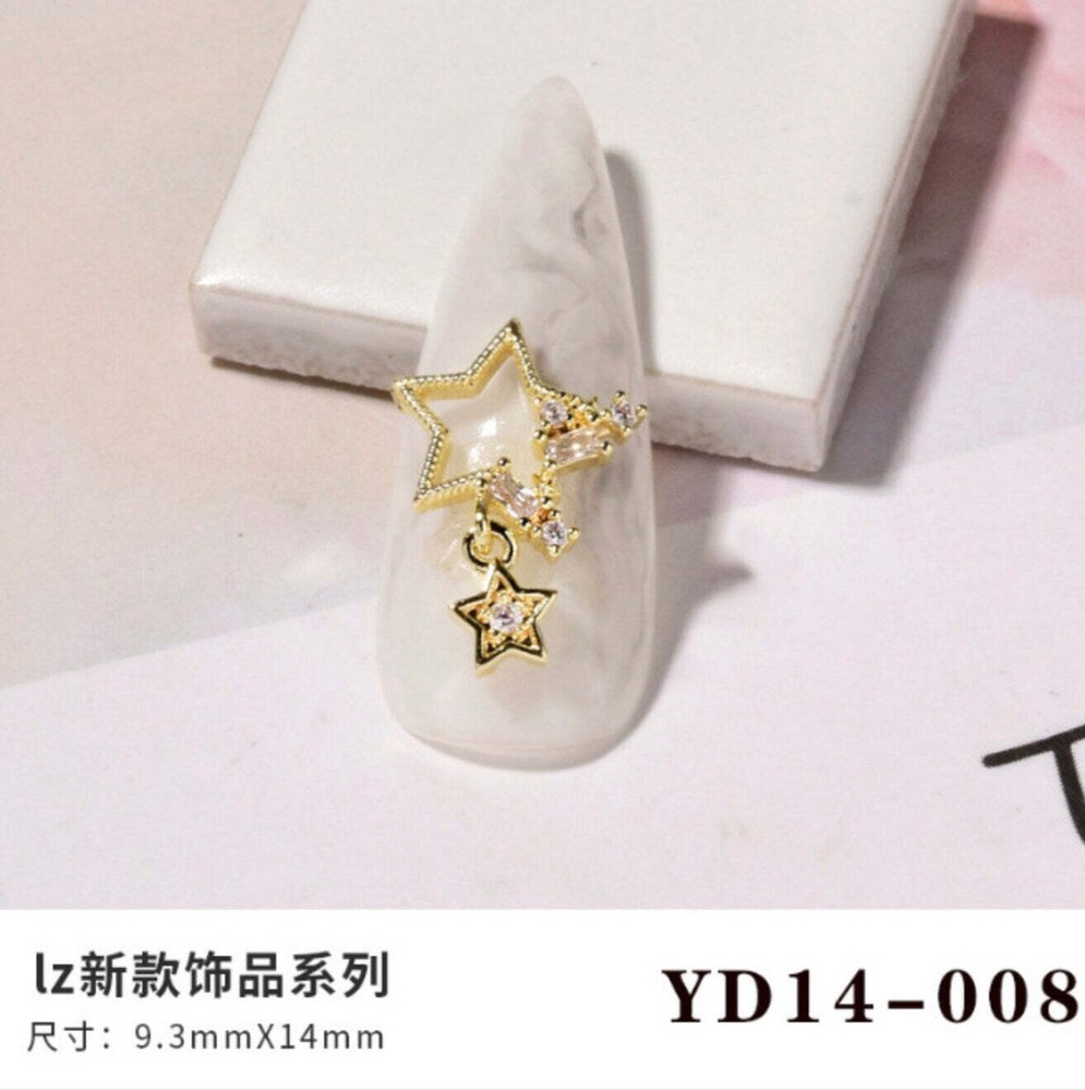 3D Dangle Rhinestone Style Add-Ons Nail Art Charms