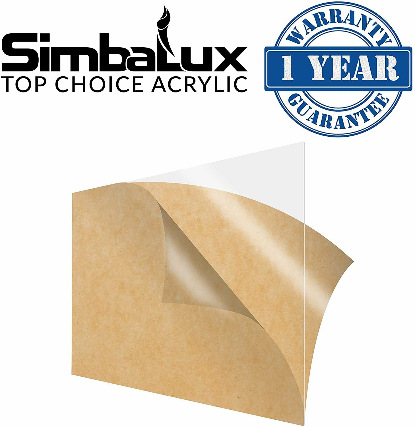 [10-Pack] SimbaLux® Acrylic Sheet Clear 8”x10” 0.04” Thick (1mm) Plexiglass