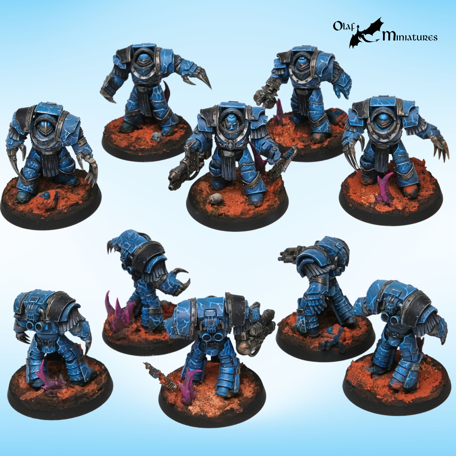 Horus Heresy Night Lords army 30k - highly converted, studio painted