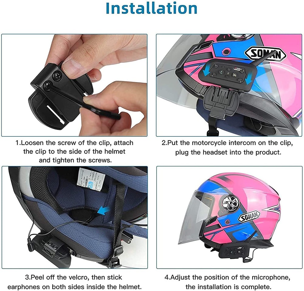 Motorcycle Helmet Bluetooth Headset Intercom Intercomunicador Moto Bluetooth