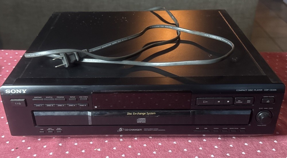 Sony 5 Disc Cd Player CDP-CE335 Tested Works Great.