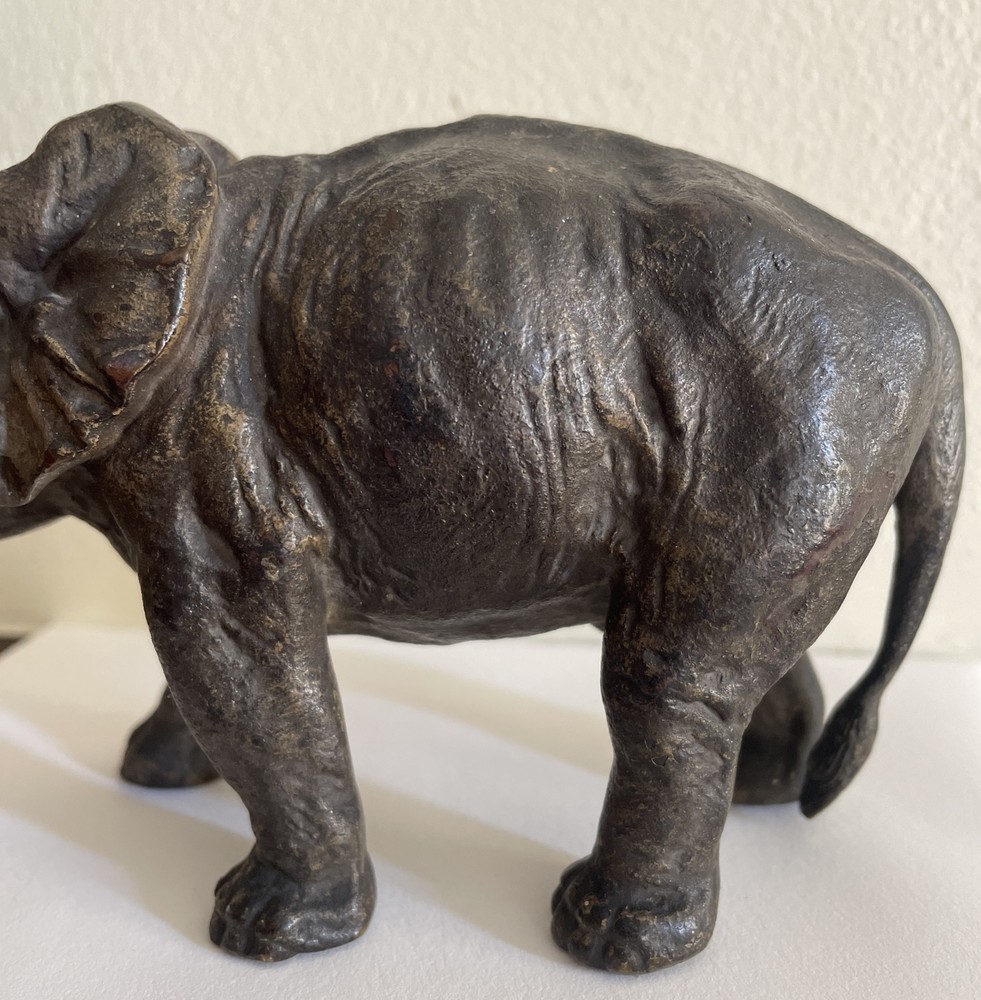 Antique Cold Painted Vienna Bronze Elephant Marked/Signed