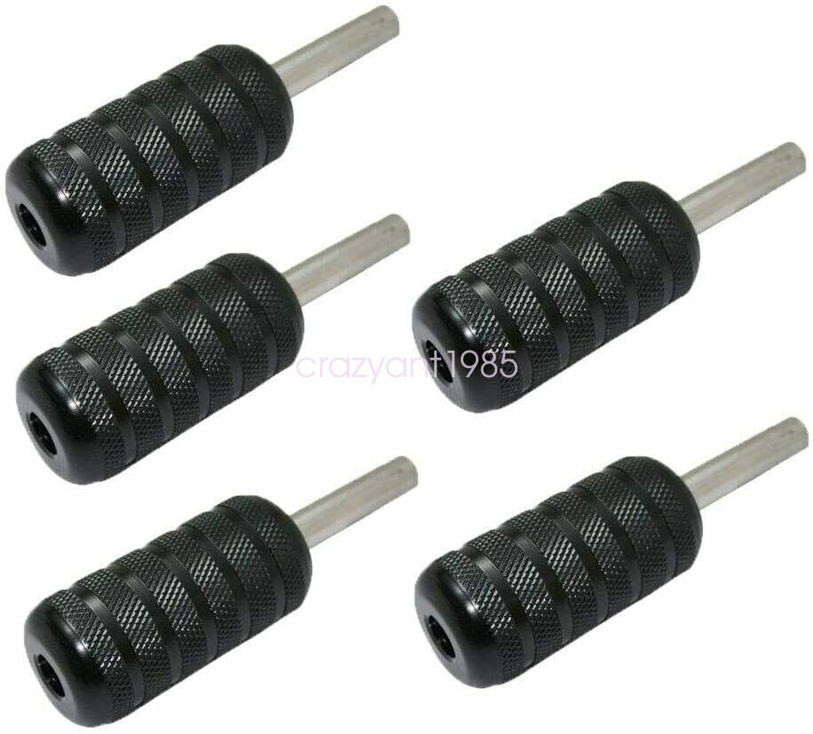 5pcs Lot 25mm Tattoo Machine Hand Grips Aluminum Alloy Knurled Anti Slip Handle