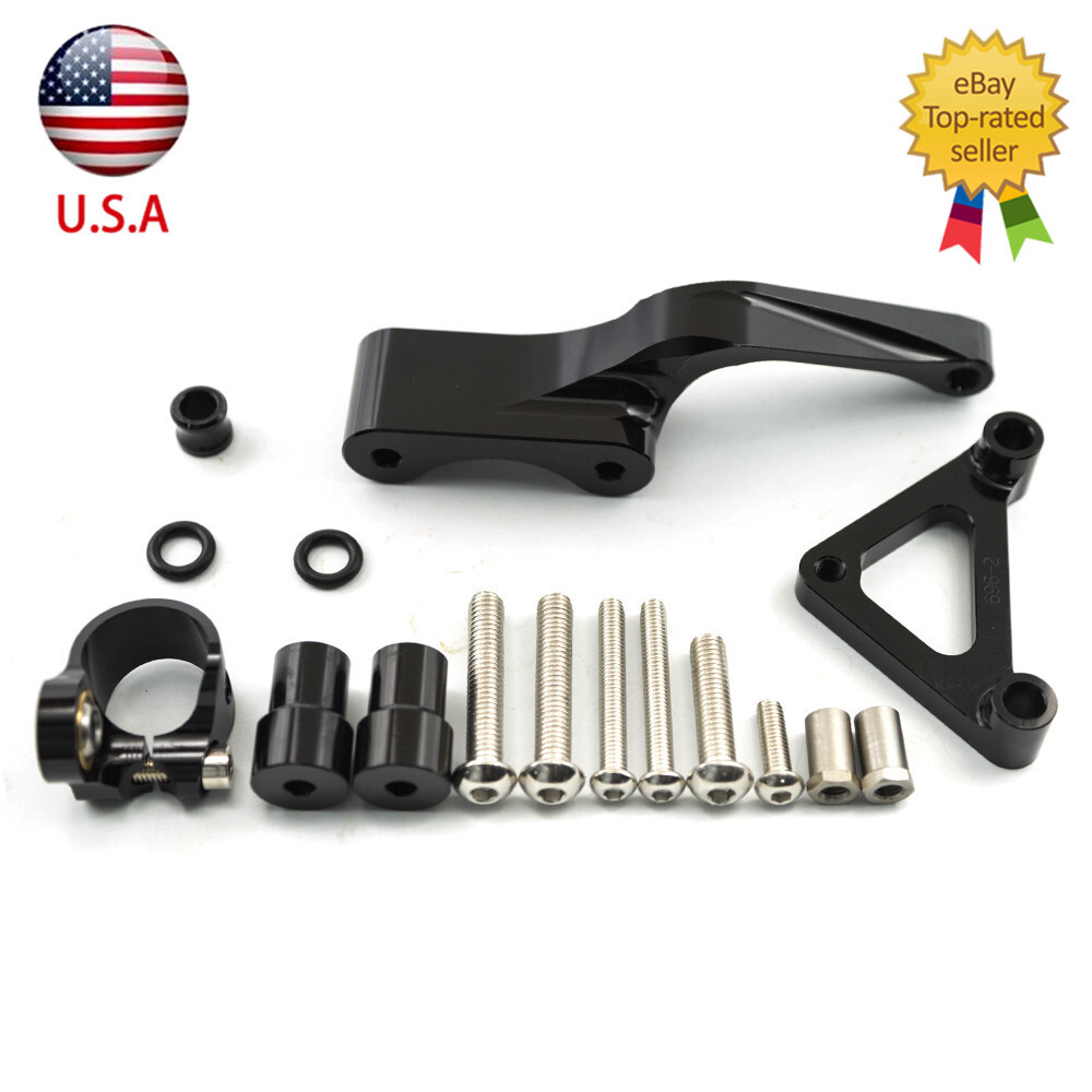For Ducati Monster 696 CNC Steering Damper & Bracket Mount Kit Holder Support