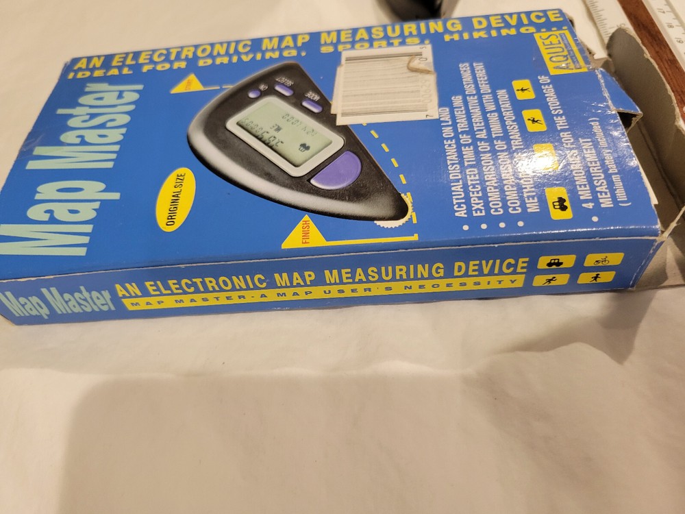 Aques Map Master Electronic Measuring Device Original Box Hiking Driving