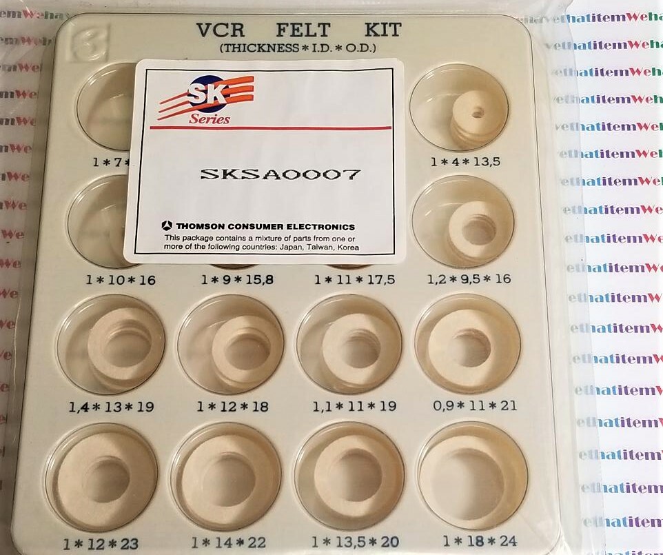 VCR FELT KIT / 16 SIZES  / 1 PIECE (QZTY)