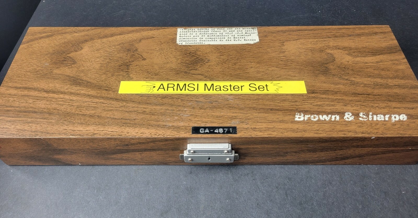 B&S (STARRETT CROBLOX) Metric Rectangular Gage Block Set Inspection Machinist