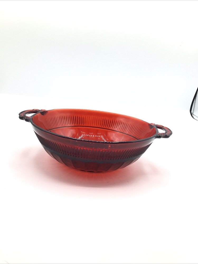 Anchor Hocking Ruby Red Coronation Bowl Small