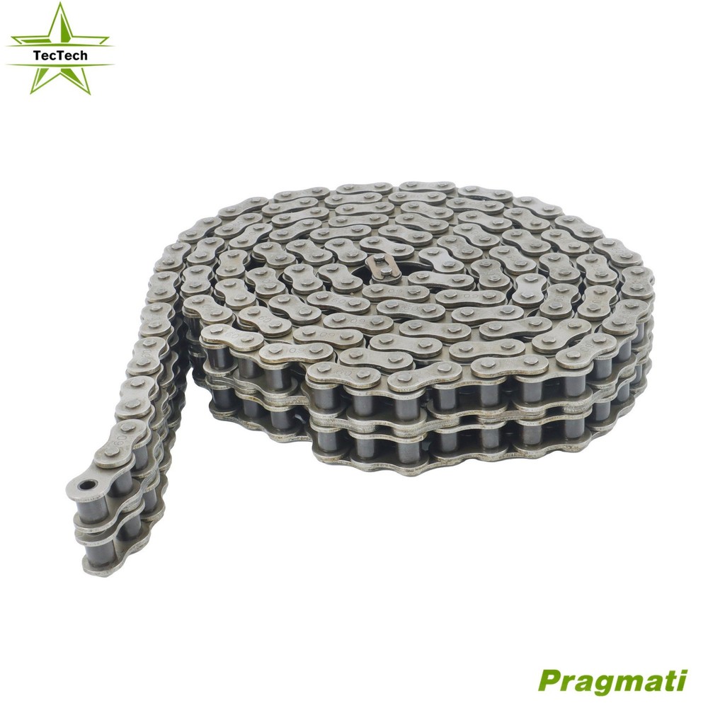 Durable 10FT #60-2 Duplex Double Strand Roller Chain 0.75" W/2 Connecting Links