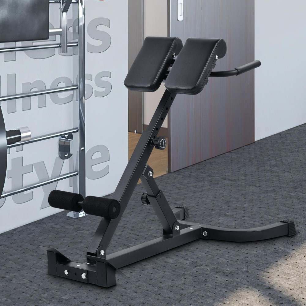 Roman Chair Back Hyperextension Bench Machine Adjustable Back Exercise Strength