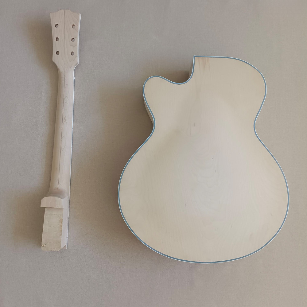 DIY Flame Maple Top Electric Guitar Kit Rosewood FB Mahogany BD Tremolo Semi