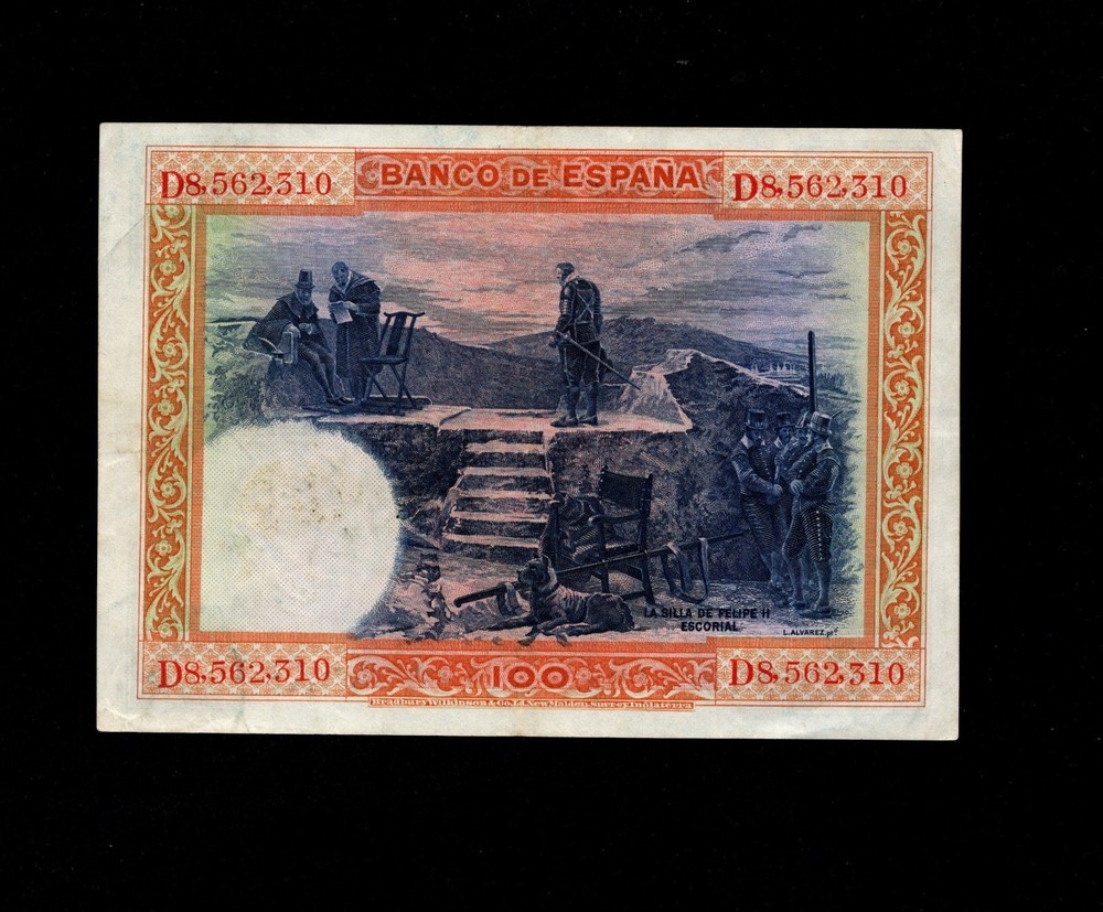 Spain - 100 Peseta Note - 1925 - P69c - AU