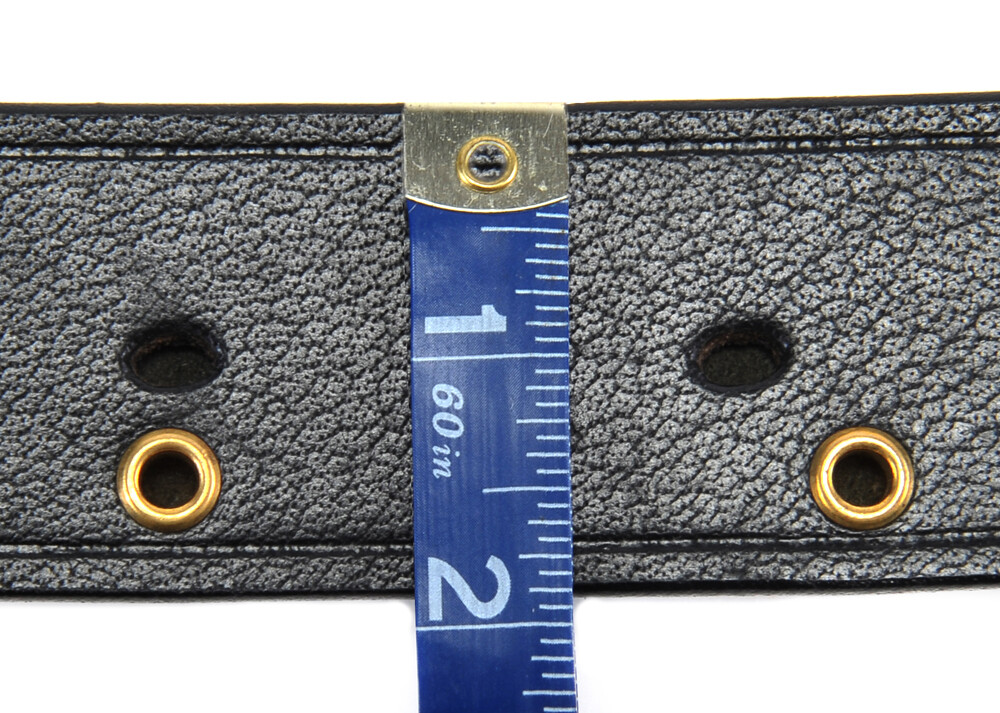 US Officers Black Leather Belt with Oak Leaves Military New