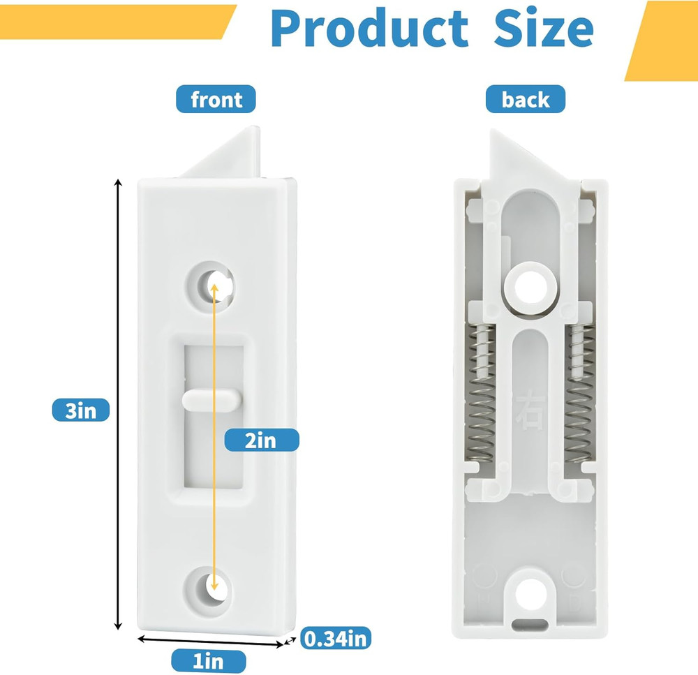 12 Pcs Window Latch Locks Spring Loaded Window Tilt Latch Replacement Part by ,V