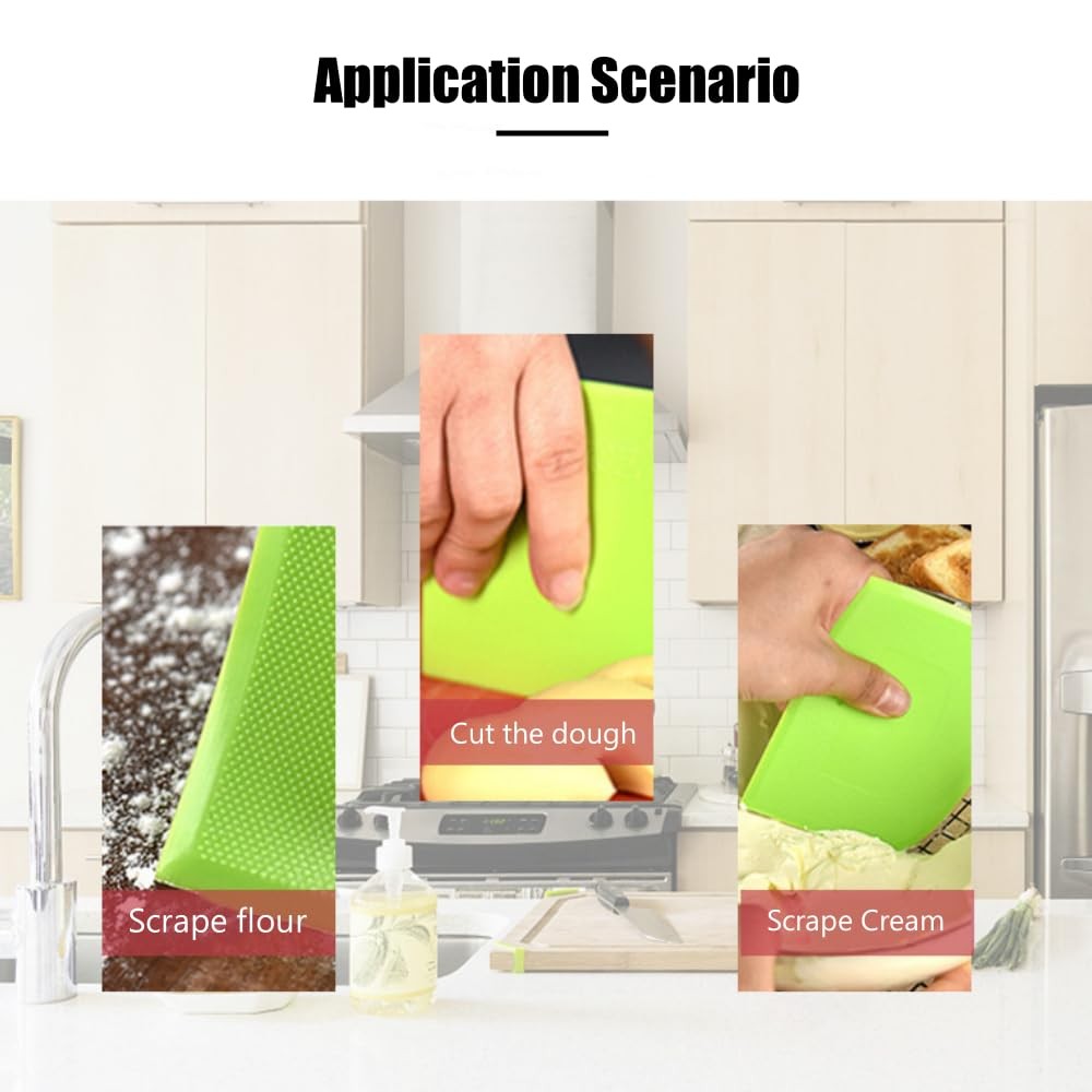 Bench Scraper, Dough Scraper, Bowl Scraper, Food Scraper Tool, Cake Scraper a...