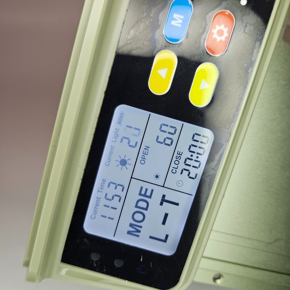 Ibkinxx Automatic Solar Powered Chicken Coop Door 4 Modes, Timer & Light Sensor