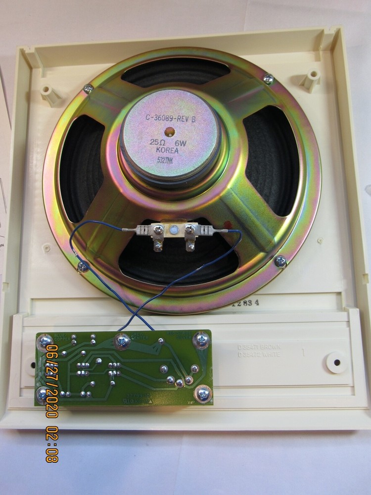 Nutone IS-308L 8" Inside Speaker With Controls Adobe White for IM-3003 System