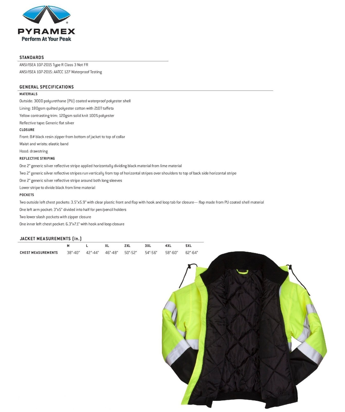 HIGH VISIBILITY INSULATED HI VIS REFLECTIVE ROAD WORK SAFETY BOMBER JACKET COAT