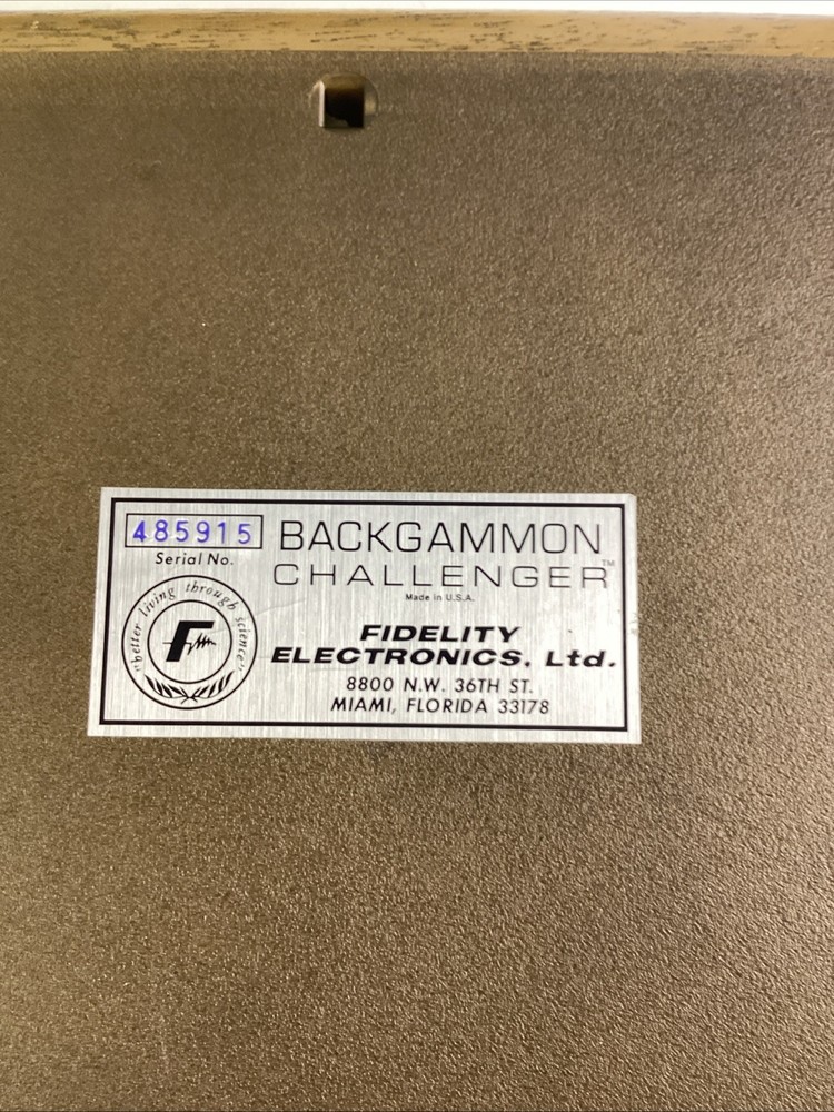 Vintage Backgammon Challenger Electronic Game Complete Working
