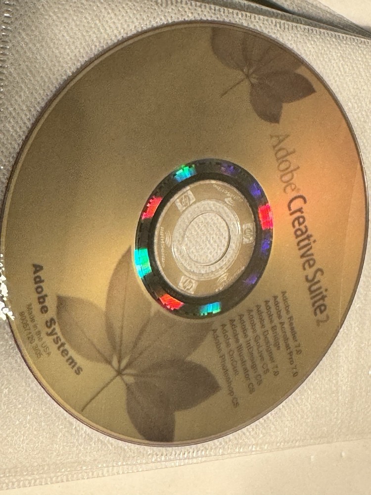ADOBE CREATIVE SUITE 2 FOR WINDOWS 6 Disc Set-2005 -Disks in Excellent Condition