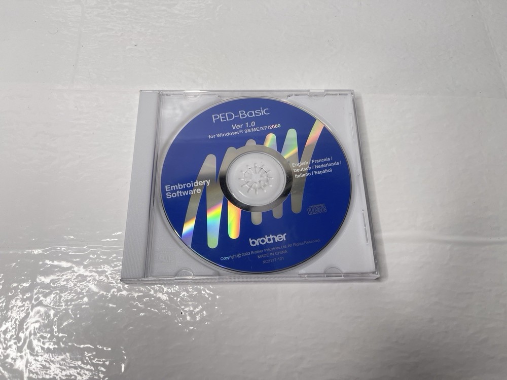 BROTHER PED-Basic Embroidery Design Software Version 1.0 CD-ROM ONLY NEW