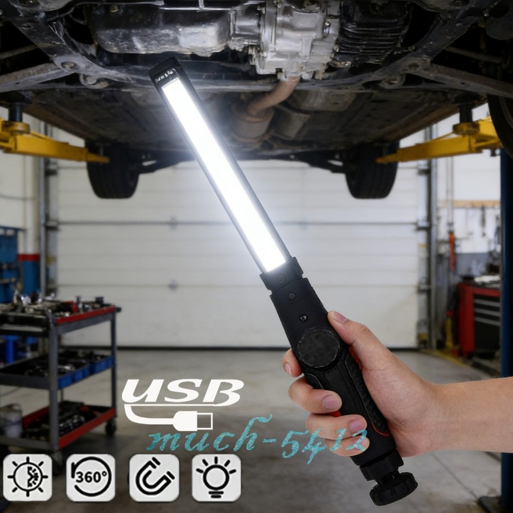 Rechargeable LED COB Work Light Torch Mechanic Flashlight 360° Magnetic Base