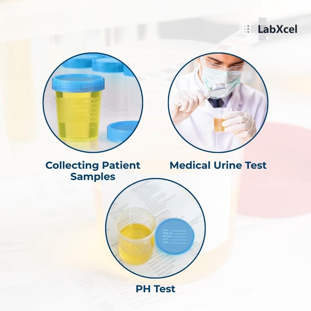 LabXcel Specimen Containers 120mL Polypropylene Screw Cap Jars