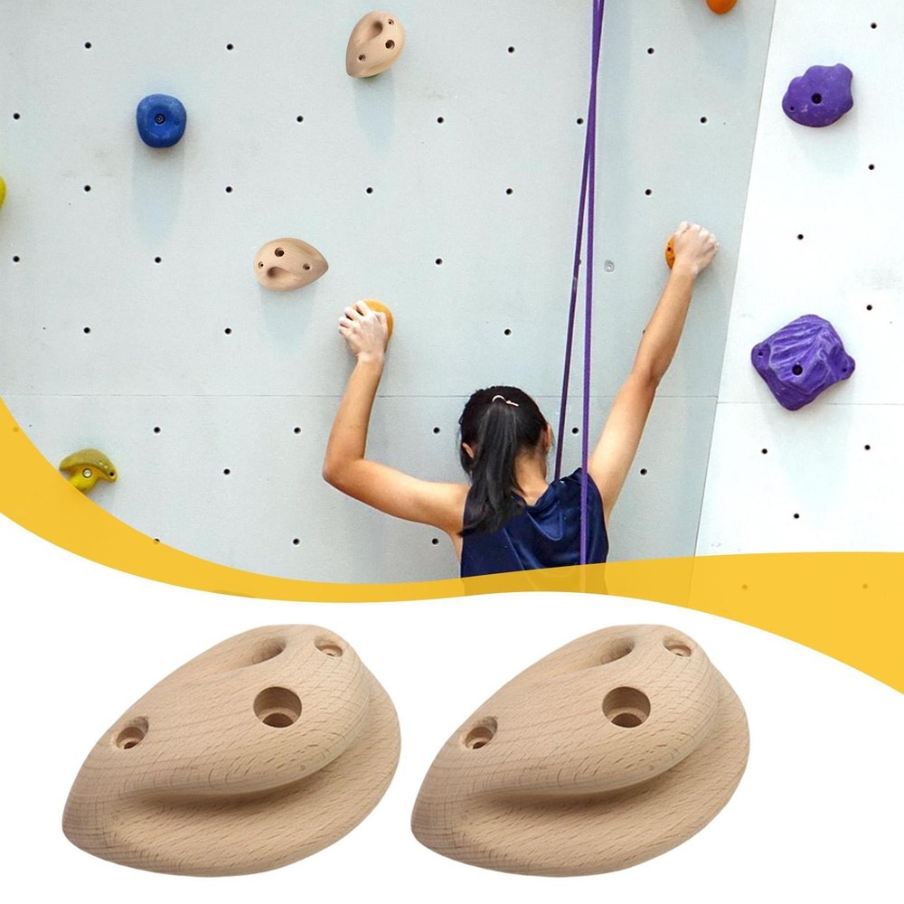 2 Pieces Rock Climbing Holds Strength Training Portable Core Strength Blocks