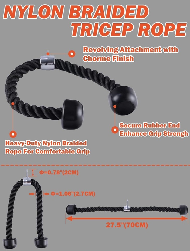 LAT Pulldown Attachments,Cable Machine Accessories for Home Gym, Durable and ...