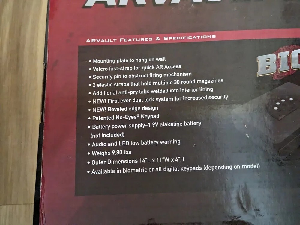 GunVault Vault Biometric (1000-BIO) Fingerprint Safe Code Wall Mountable Mount