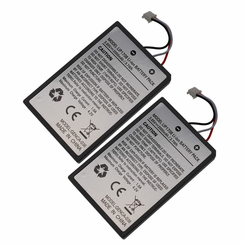 2x LIP1708 Battery FOR SONY PlayStation 5 PS5 DualSense Controller +USB-C Cable