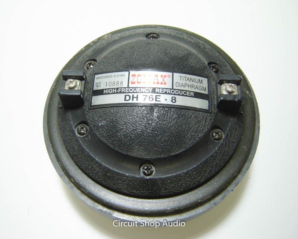 Zomax DH76E-8 Compression Driver -- 8 Ohm