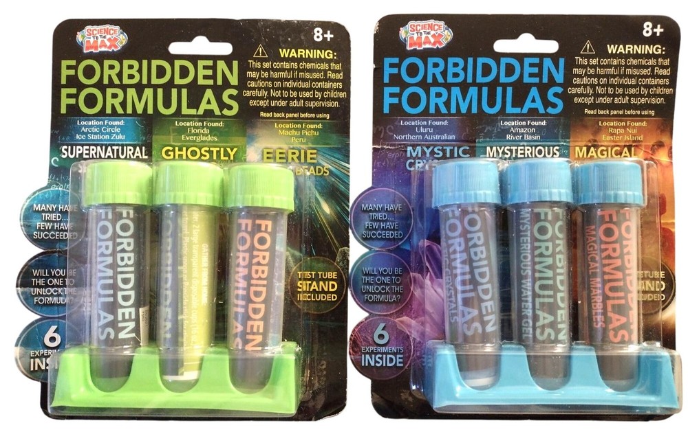 *NEW* 2-Pack Science to the Max Forbidden Formulas 12 Experiments Age 8+ 6 Tubes