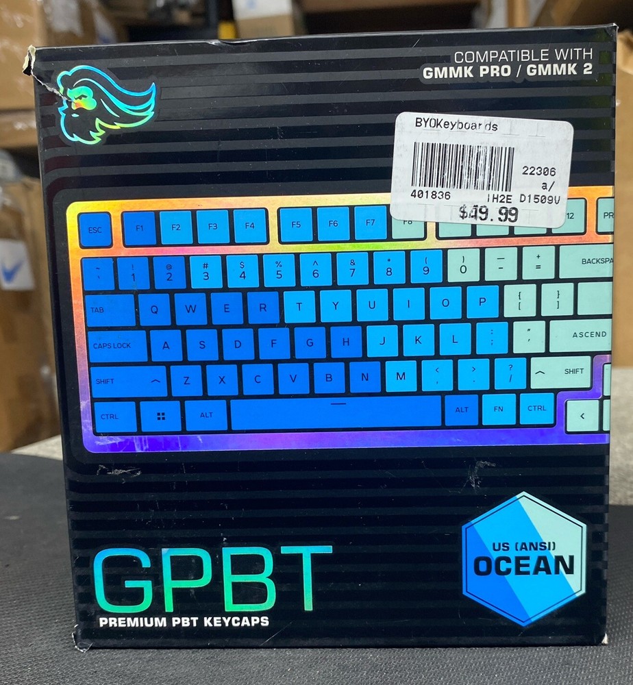 Glorious GPBT ANSI Mechanical Keyboard Keycaps (Ocean) GLO-KC-GPBT-CO