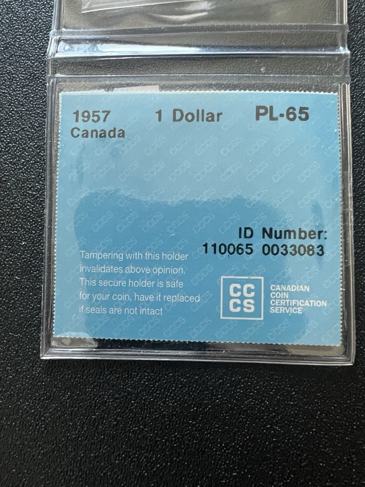 Canada George VI Silver Dollar 1957 - ICCS PL65