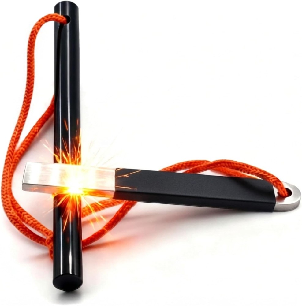 4" Portable Pocket Waterproof Ferrocerium Ferro Rod Fire Starter Survival Tool,