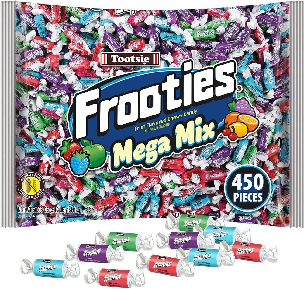 Mega Mix - 450 Pieces Assorted Fruit Flavor Chewy Candy - Over 3