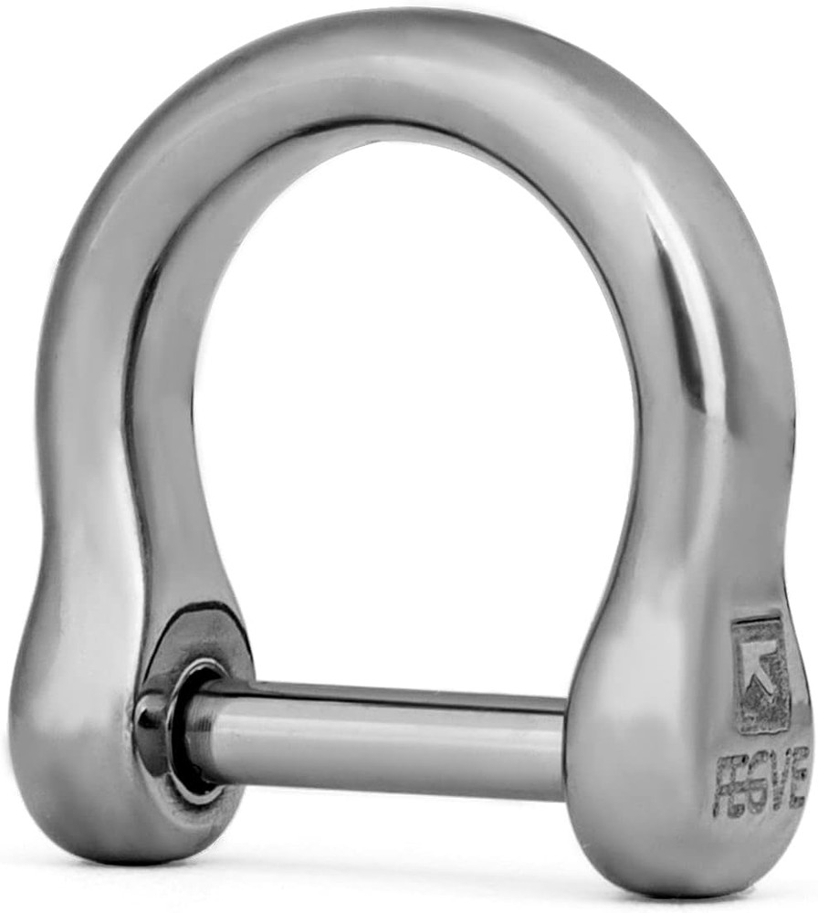 Titanium D-Rings with Screw Shackle, U Shape Key Chains Rings, Car Keys Tools, D