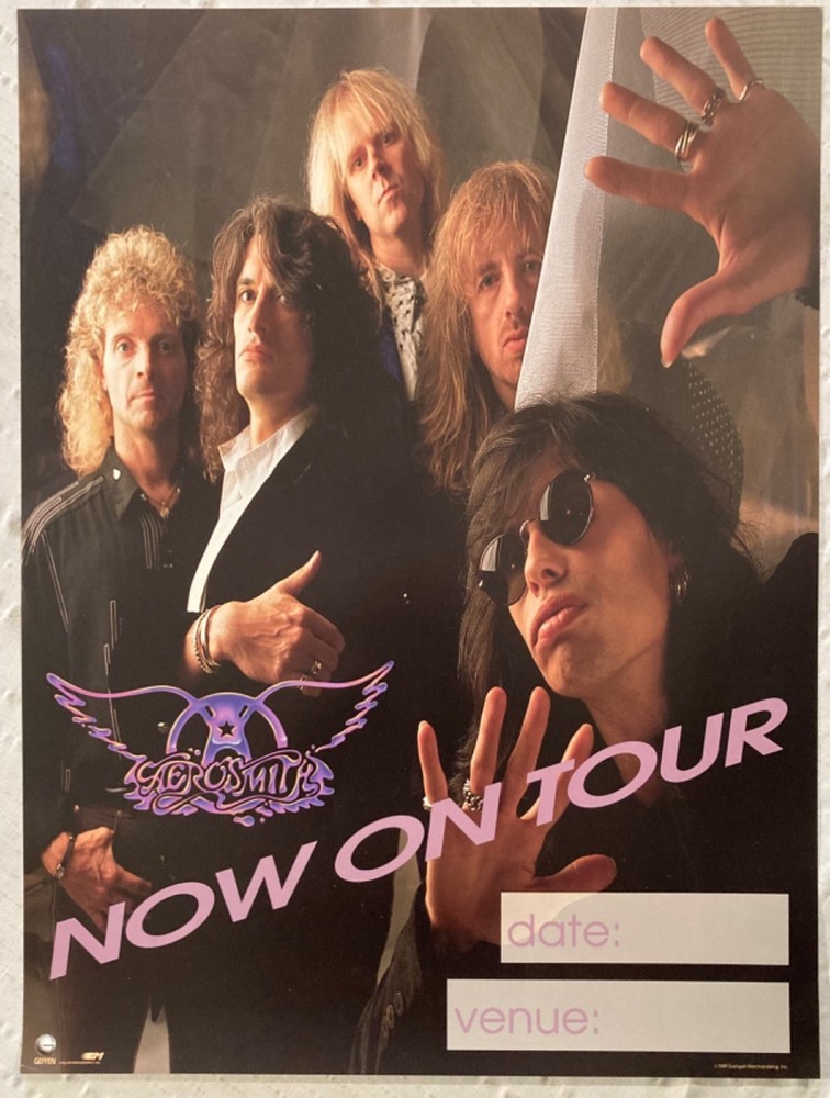 Aerosmith 1989 Promo Tour Poster Geffen Records A