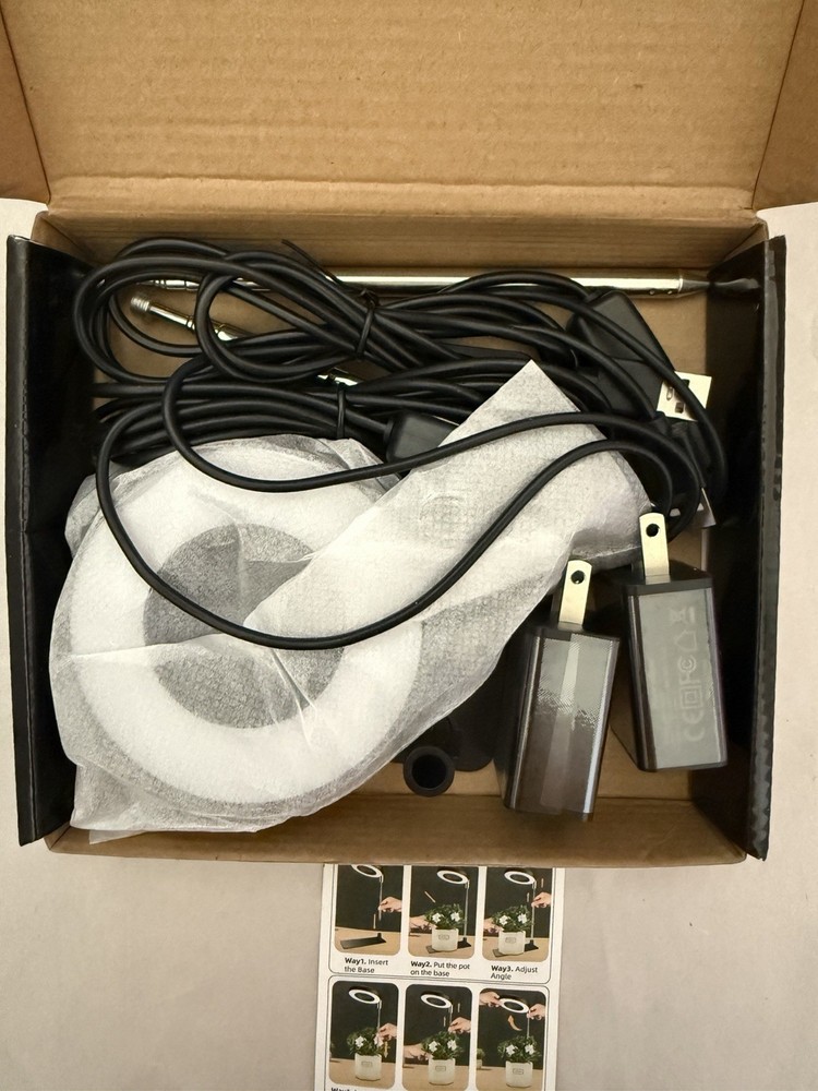 Dual LED Ring Light with 10 Brightness Settings, 3 Modes, USB & AC Power, White