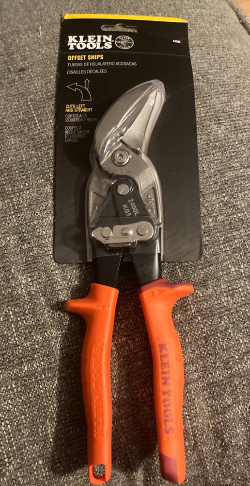 Klein Tools 2400L Offset Left-Cutting Aviation Snips