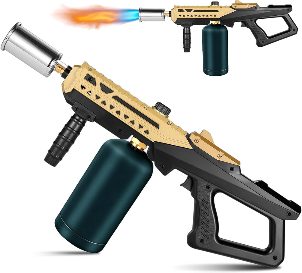 Powerful Propane Torch Gun, Adjustable Flame Thrower with Detachable Design for