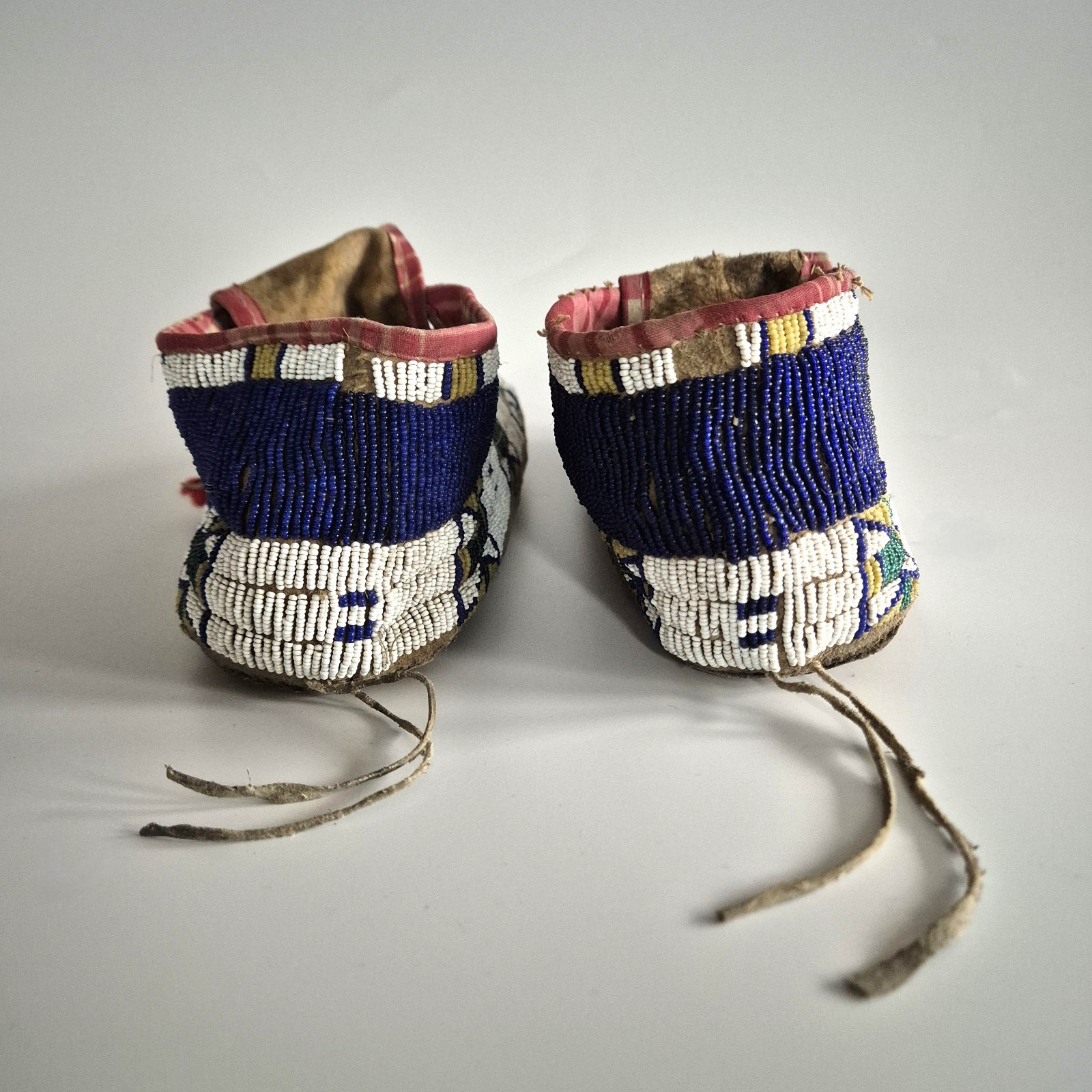 Antique Central Plains (Sioux?) Beaded Moccasins, ca 1880s. Gen. H.E. Tutherly